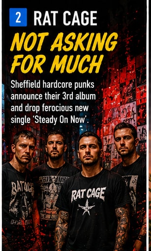 Rat Cage performing urgent hardcore punk live on stage.