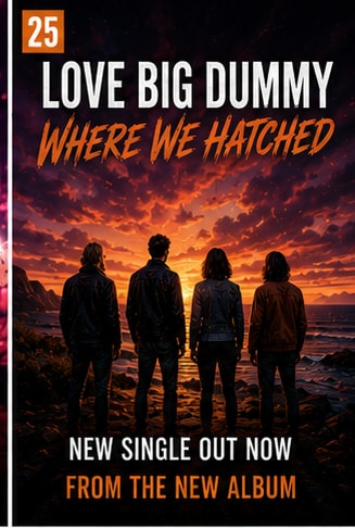 Norwegian indie rock band Love Big Dummy outdoors for single Where We Hatched.