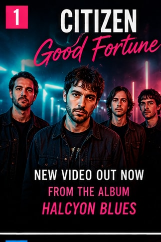 Ohio alternative rock band Citizen performing for Good Fortune video spotlight.