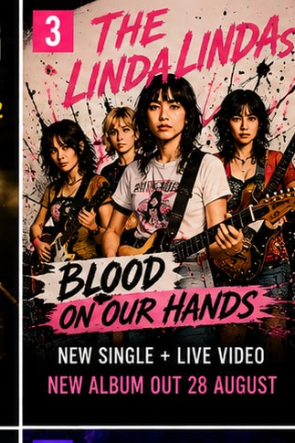 The Linda Lindas performing live performance video for single Blood On Our Hands.