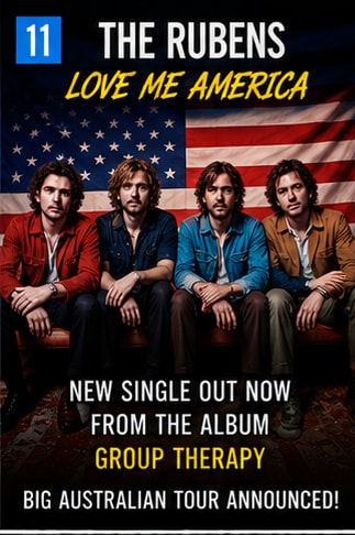 Australian alternative rock band The Rubens portrait for Love Me America.