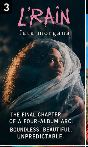 L'Rain fata morgana album artwork and experimental release coverage.