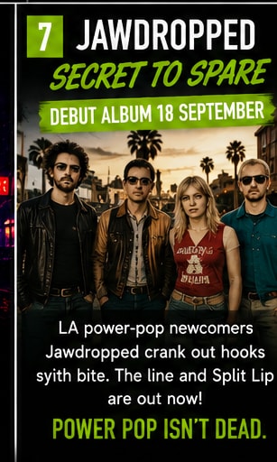 Los Angeles power pop quartet Jawdropped preview debut LP Secret to Spare.