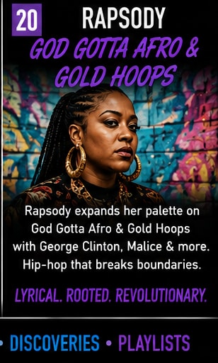 Rapsody expands her sound with new album God Gotta Afro & Gold Hoops.