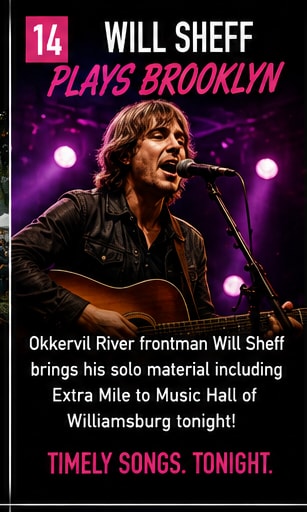 Will Sheff performs live at Music Hall of Williamsburg in Brooklyn.