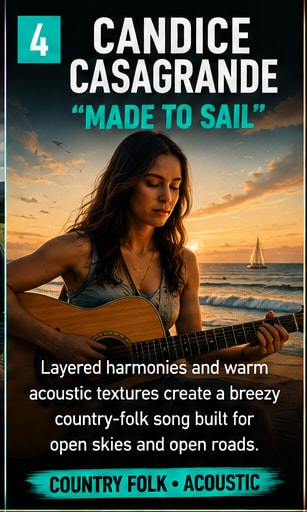 Candice Casagrande releases acoustic country-folk single Made to Sail.