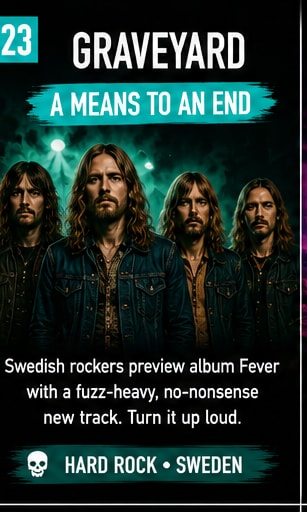 Swedish rock group Graveyard preview new album Fever with A Means To An End.