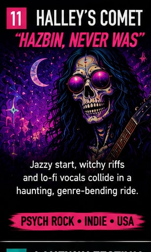 Halley's Comet perform witchy jazz-rock track Hazbin, Never Was.