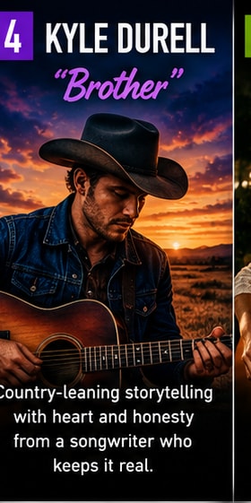 Kyle Durell presents emotive country-folk single Brother.