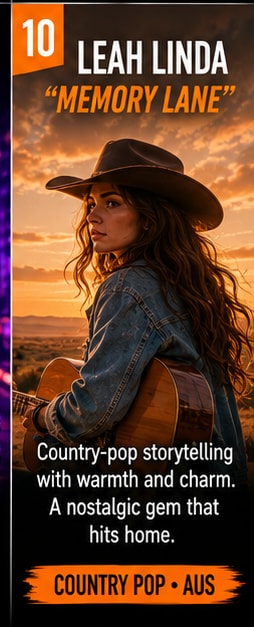 Leah Linda brings warm country-pop storytelling to single Memory Lane.